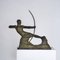 Victor Demanet, Art Deco Bogenschütze, 1920er, Bronze 14