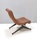 Vintage Brown Skai Lounge Chair with Black Varnished Metal Legs, Italy, 1950s, Image 8