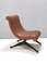 Vintage Brown Skai Lounge Chair with Black Varnished Metal Legs, Italy, 1950s 10