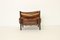 Leather Kontiki Armchair & Stool with Table from Arne Norell AB, 1970s, Set of 3 11