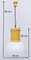 Lámpara colgante industrial posmoderna de vidrio acrílico y aluminio barnizado en amarillo, Italia, Imagen 9