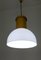 Postmodern Industrial Acrylic Glass and Yellow Varnished Aluminum Pendant, Italy 5