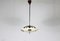 Ceiling Light in Lacquered Aluminum and Brass from Lumen Milano, 1950s 3