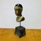 Vintage Painted Wooden Bust on a Stand in the Style of Grödnertal, 1960s 4