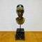 Vintage Painted Wooden Bust on a Stand in the Style of Grödnertal, 1960s, Image 3