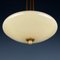 Vintage Brass & Opaline Glass Ceiling Light, Italy, 1950s, Image 9