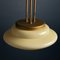 Vintage Brass & Opaline Glass Ceiling Light, Italy, 1950s 6