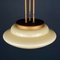 Vintage Brass & Opaline Glass Ceiling Light, Italy, 1950s 10