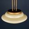 Vintage Brass & Opaline Glass Ceiling Light, Italy, 1950s, Image 10