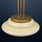 Vintage Brass & Opaline Glass Ceiling Light, Italy, 1950s, Image 8