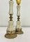 Louis XVI Style Brass and Marble/Onyx Table Lamps, 1940s, Set of 2 4