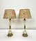 Lampes de Bureau Style Louis XVI en Laiton et Marbre/Onyx, 1940s, Set de 2 1