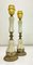 Louis XVI Style Brass and Marble/Onyx Table Lamps, 1940s, Set of 2 11