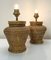 Round Rattan Table Lamps in Coastal Style, 1980s, Set of 2 5