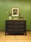 French Black Painted Chest of Drawers with Wooden Top, 1990s 2