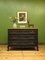 French Black Painted Chest of Drawers with Wooden Top, 1990s, Image 2