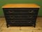 French Black Painted Chest of Drawers with Wooden Top, 1990s 14