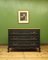 French Black Painted Chest of Drawers with Wooden Top, 1990s, Image 1