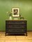 French Black Painted Chest of Drawers with Wooden Top, 1990s 8