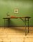 Industrieller Trestle Refectory Tisch mit grünem Metallgestell, 1930er 3