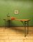 Industrieller Trestle Refectory Tisch mit grünem Metallgestell, 1930er 4