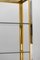 Brass and Chromed Metal Bookcase with Glass Shelves, Italy, 1980s 4