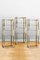 Brass and Chromed Metal Bookcase with Glass Shelves, Italy, 1980s 1