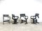 Mid-Century Black Wooden Dining Chairs, 1970s, Set of 4, Image 3