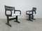 Mid-Century Black Wooden Dining Chairs, 1970s, Set of 4, Image 2