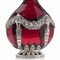 19th Century German Silver & Red Glass Decanters, 1880, Set of 2 6