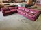 Modular Corner Sofa in Bordeaux Leather from Poltrona Frau, Italy, 1970s, Set of 3 3
