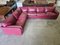 Modular Corner Sofa in Bordeaux Leather from Poltrona Frau, Italy, 1970s, Set of 3 1
