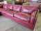 Modular Corner Sofa in Bordeaux Leather from Poltrona Frau, Italy, 1970s, Set of 3 7