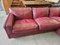 Modular Corner Sofa in Bordeaux Leather from Poltrona Frau, Italy, 1970s, Set of 3 4