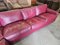 Modular Corner Sofa in Bordeaux Leather from Poltrona Frau, Italy, 1970s, Set of 3 8