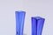 Large 124 Blue Glass Vases by Euroglass, 1970s, Set of 2 10