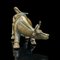 Kleiner antiker Malaiischer Dekorativer Wasserbüffel aus Bronze, 1800er 7