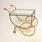 Vintage French Brass Drinks Trolley, 1950s 2