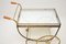 Vintage French Brass Drinks Trolley, 1950s 8