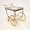 Vintage French Brass Drinks Trolley, 1950s, Image 4