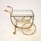 Vintage French Brass Drinks Trolley, 1950s, Image 1