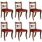 English Rosewood and Mahogany Chairs, Set of 6 1