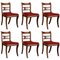 English Rosewood and Mahogany Chairs, Set of 6, Image 1