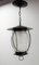 French Ceiling Lamp in Wrought Iron and Glass, 1960s 9
