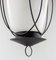 French Ceiling Lamp in Wrought Iron and Glass, 1960s 7