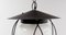 French Ceiling Lamp in Wrought Iron and Glass, 1960s 8