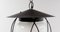 French Ceiling Lamp in Wrought Iron and Glass, 1960s, Image 8