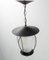 French Ceiling Lamp in Wrought Iron and Glass, 1960s 10