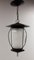 French Ceiling Lamp in Wrought Iron and Glass, 1960s, Image 6