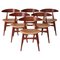 Model CH33 Dining Chairs by Carl Hansen & Sons for Hans J. Wegner, Denmark, 1957, Set of 6 1